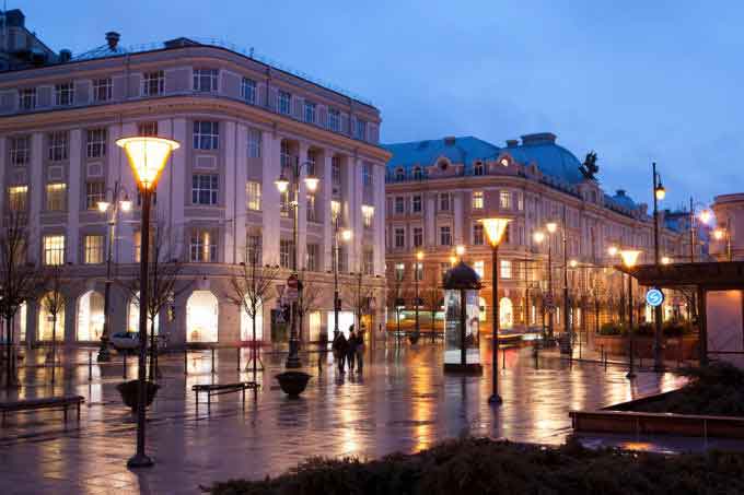 דמדומי ערב בשדרות גדימינאס